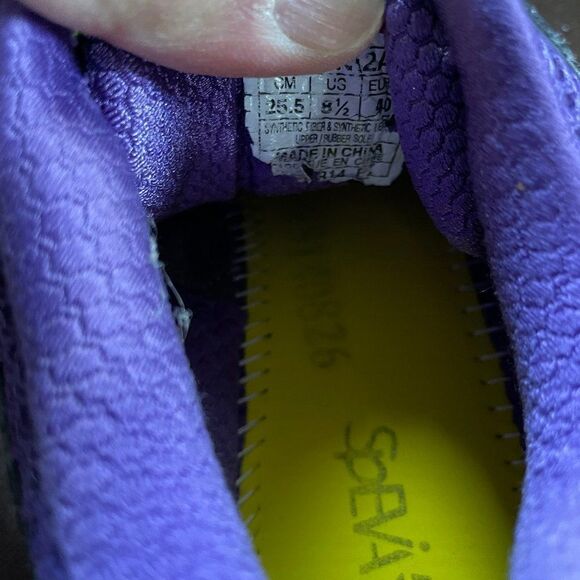 Excellent ASICS GEL Kayano 21 Purple Grey Lime Womens 8.5 US 40 EUR 2A Narrow - Picture 9 of 9